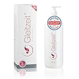 Gleitzeit® Gleitgel wasserbasiertes für Frauen 1Liter, sensitiv, dermatologisches Intimgel, Gleitmittel ph neutral, geruchneutral & hautfreundlich