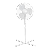 TROTEC Standventilator TVE 15 S – 40 Watt, oszillierend 80°, 3 Stufen, Ø 40 cm, höhenverstellbar, leise, weiß