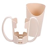Hemobllo Stillbecher Tasse Hilfsmittel Für Arthritische Hände Keine Verschüttete Schnabeltasse Isolierte Kaffeetasse Tassen Gegen Dysphagie Wasserbecher Pp Beige