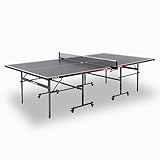 JOOLA Tischtennisplatte Nova 100A – Outdoor Tischtennisplatte wetterfest klappbar mit Netz & Höhenverstellung