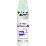 Garnier Mineral 6-in-1 48H Anti-Transpirant mit Moringa & Mineralite, Blumig Frisch, 150 ml