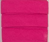 Baumwoll-Schrägbänder-Uni-ca. 20 mm Breite x 3 Meter Länge- in 28 Farben Einfassband gefalzt (Pink)
