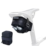 Fahrrad Satteltasche Wasserdicht Mini Fahrradtasche 0,35L für Rennrad MTB Faltrad mit Reflektor Klettverschluss für Werkzeug Schlüssel CO2-Pumpe Satteltaschen für Fahrrad Satteltasche Rennrad