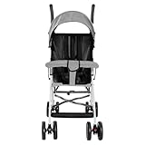 Belfoyer Leichter Buggy ab 6 Monaten, Fester Sitz & 3-Stufen Sonnenverdeck, 4-Rad Reisebuggy Klein Zusammenklappbar, Mit Moskitonetz (Grau)