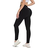 AMIYOYO Scrunch Butt Leggings Damen Push Up High Waist Sport Leggins Booty Elastische Yoga Hose Gym Po Sportsleggings Fitness Blickdicht Sporthose(ASchwarz,M)