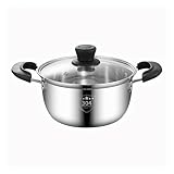 KBLDOPN Suppentopf 304 Edelstahl Suppentopf Edelstahl Nudeltopf mit Deckel und Verbrühschutzgriff Als Suppentopf Kartoffeltopf Nudeltopf
