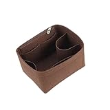 LHSJYG Bag Organizer Insert Organizer Felt Cloth Makeup Handbag Organizer Travel Inner Purse Portable Cosmetic Bags.(Brown B,Petit NM)