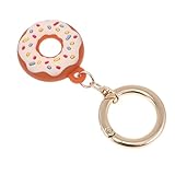 Toddmomy Weiche Schutzhülle für Tracker Kompatibel mit Schlüsselanhänger Kratzfestes Cover in Beige Schützende Soft Shell mit Donut Design als Geschenk für Familie und Freunde