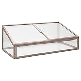 Treibhaus Tannenholz Garten Gewächshaus 110x58,5x39cm Outdoor Pflanzen Anzucht Struktur