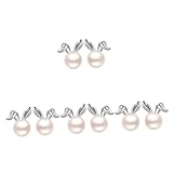 SOIMISS 4 Paare Kaninchen Ohrringe Damen-schmuck-ohrringe Statement-ohrringe Für Frauen Perlenanhänger Ohrringe Für Frauen Im Trend Perlenohrringe Geschenk Silber- Fräulein Persönlichkeit