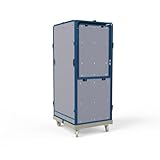 der ROLLENDE SHOP - Logistik-Rollbox 1550 mm mit Kleiderstange blickdicht 'Antidiebstahl'