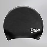 Speedo Unisex Erwachsene Badekappe für Lange Haare | Badekappe | Ziepfrei | Einfaches Aufsetzen Trainingshilfen, Schwarz, Einheitsgröße