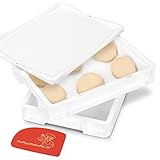 RoyalFay Pizzaballenbox Made in Germany lebensmittelecht 30x40x8 cm (2 Boxen mit 1 Deckel) weiß Gärbox für Pizzateig