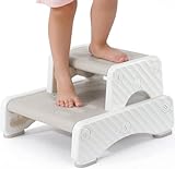 Tritthocker Kinder 2 in 1 Hocker Kinder Bad Trennbar Tritthocker Kinder 2 Stufen, Rutschfester Kinder Hocker für Baby Kinderhocker für Badezimmer Küche(1 Satz)
