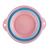 BAZEITFLOW 1Stück Faltbares Fußbadewanne Fußbad Schüssel Rosa für Fußpflege Camping und Multifunktional zur Schmerzlinderung Epsom Salz Verwendbar