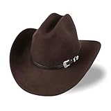 Western Cowgirl Hut für Damen und Herren - Breitrandiger Suede Panama Fells Fedora Hut mit Gürtelschließe, Braun | Country-Style-Cowgirl-Hut