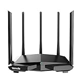 Tenda RX1 Pro Wi-Fi 6 WLAN Router (AX1500 Dualband 5GHz: 1201Mbps+2.4GHz: 300Mbps) 5 * 6dBi Antennen, 10/100 Mbps-LAN/WAN-Port, WPA3, App, Access Point Modus, MU-MIMO, Kindersicherung, IPv6, Schwarz