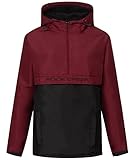 Rock Creek Damen Übergangs Jacke Outdoor Jacke Windbreaker Übergangsjacke Anorak Kapuze Regenjacke Winterjacke Damenjacke Jacket D-477 Weinrot 2XL