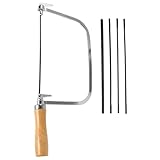 Sosoport U Förmige Handsäge für Holzbearbeitung 7 Zoll mit 5 Sägeblättern Stahl Kurvensäge für Heimwerker Holz Kunststoff Gipskarton