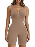 SHAPERX Shapewear Damen Bauchweg Stark Formend Body Shaper Overall-Shorts Abnehmen Shaping Bodysuit, UK-SZ5310-Sienna-L/XL