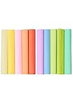 Krepppapier 25x200 cm Crepepapier für Handwerke, Kräuselpapier zur Dekoration, Schulpapier, Rollenpapier Elastizität, nicht abfärbende Farben, Pastellfarbenmix 10er Pack