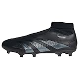 adidas Unisex Predator League Laceless Firm Ground Football Boots Fußballschuhe, Core Black/Carbon/Core Black, 46 EU
