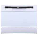 homeX Tischgeschirrspüler | Mini Geschirrspüler mit 6 Programmen | Spülmaschine klein für 6 Maßgedecke | Ideal für kleine Wohnungen | Aquastop | Startvorwahl | Tischspülmaschine GST6AE-W weiß