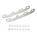 STOBAZA Ersatz Skating Kufen aus Metall Langlebige Verschleißfeste Schlittschuhkufen für Rollschuhe Rostfreie Austauschbare Eislaufklingen mit Kantenstoppern Geeignet für Hockey und