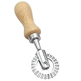 Konditorschneider, Gebäckschneiderrad mit Holzgriff Ergonomische DIY Aluminiumlegierung Pastry Cutter Sharp 5.1x1.6in Konditorauto für Nudel -Ravioli -Keks