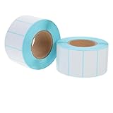 TEHAUX Thermal Etiketten 40mm x 20mm Selbstklebende Adressetiketten Pro Rolle Wasserfest Ölbeständig Kratzfest Ideal Für Versand Und Büroanwendungen