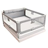 Youyijia Bettgitter für Kleinkinder, 3-in-1-Bettgitter Bettschutzgitter, Kinderbettgitter für Kinder, Babybettgitter, faltbar, Kindersicherheitsgitter für Kinderbetten, Fallschutzbett im Set