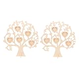 Yardenfun 2 Stück DIY Holz Bilderrahmen Bastelset Langlebig Sicher Poplar Sperrholz Kreativ zum Dekorieren und Aufbewahren von Fotos und Kunstwerken