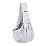 Interaktive Hundetragetasche, atmungsaktive Umhängetasche, weiches tragbares Design, sichere Haustier-Reisetasche, Gurttasche für Katzen und Welpen, ideal für Spaziergänge im Freien und Ausflüge, 80