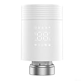 Heizkörperthermostat mit WLAN, Sprachbefehle, App-gesteuert, geräuschlose Funktionalität, lange Akkulaufzeit, programmierbarer 6-Perioden-Heizplan