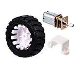 Supvox 2 Sätze Mini Getriebemotor Micro Reduktionsmotor mit Hohem und Niedrigem Geräusch für Modellbau und Elektronische Türschlösser Langlebiges Metallgetriebe mit Gummireifen