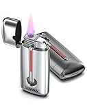 Sturmfeuerzeug, Sturmfeuerzeug Jetflamme Gas Nachfüllbar, Jet Feuerzeug Gasfeuerzeug Jetflame, 2er-Set ohne Gas