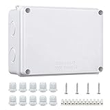 Aoyfuwell Abzweigdose Wasserdicht IP65, Abzweigkasten Aufputz, Verteilerkasten Außen, Elektrische Projektboxen, ABS Kabelanschlussdose für elektrische Anschlussdose Steuerung - 150 * 110 * 70 mm