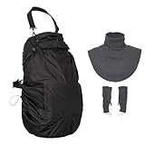 Hoppediz Fleece-Cover 3-in-1, wärmendes universal Tragecover für Babytrage und Tragetuch mit Regenschutz, Schalkragen und Handwärmer, Anthrazit, 1 Einheit