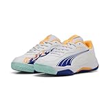 PUMA NOVA Smash JR Tennisschuh, White-Vivid Blue-Safe Lake-Heat FIRE, 36 EU