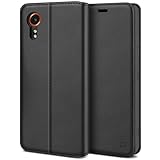 BEZ Handyhülle für Xcover 7 Hülle, Premium Tasche Kompatibel für Samsung Galaxy Xcover 7, Tasche Case Schutzhüllen aus Klappetui mit Kreditkartenhaltern, Ständer, Magnetverschluss, Schwarz