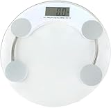 Körperwaage Durchmesser 33 cm Personenwaage aus gehärtetem Glas, Plattform-Design, Körperwaage, elektrische Waage, persönliche Gesundheitswaage Hohe Genauigkeit