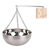 Tnfeeon Sauna Aromatherapy Bowl ätherische Ölhalterin, Wunderschönes Edelstahl -Set, Schwungarmdesign für Sauna -Stein oder Infrarotheiz