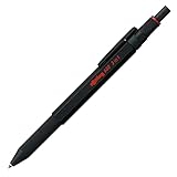 rOtring 600 3-in-1-Schreibgerät mit Kugelschreiber und Druckbleistift | Kugelschreiber mit 2 feinen Spitzen (schwarze und rote Tinte) | 1 Druckbleistift mit Spitze (0,5-mm-Mine) | Schwarz