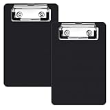 2 Stück Mini-Klemmbretter, Klemmbrett A6 Kleine Klemmbretter Kunststoff-Klemmbrett Schwarzes Klemmbrett Taschenklemmbrett Für Notizblöcke, Restaurants, Memo-Größe, Quittungstaschenlisten