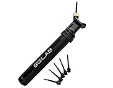 gloveglu GG:LAB with 6 Needles: Pumps Twice as Fast. Pump for Football, Rugby, Basketball, Volleyball, Netball, Handball and Other Inflatable Sports Balls, Black, one Size