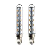 ADZJOY 2PCS E14 E12 B15 LED Kühlschrank Licht Kleine Tür 2.5W Lange Lichtleiste 16LED 5050 Hintergrund Licht Gefrierschrank LED Lampe Dunstabzugshaube T18 (Color : 3000K (Warm White), Size : 220V E14)