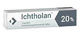 Ichtholan Zugsalbe 20% - entzündungshemmende, antibakterielle Salbe, bei eitrigen Hautentzündungen wie z.B. Nagelbettentzündungen, (Rasier-) Pickeln, 15 g