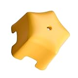 Yardenfun Tritthocker rutschfest Sternform Kunststoff Hocker Gelb Junge Mädchen Badezimmer Fußhocker mit Hoher Tragkraft Leicht und Sicher für Zuhause