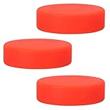 VANZACK Eishockey Pucks Sporthockey Puck Hockey Puck Hockey Härte Einstellbar Eishockey PVC Flachball Hockey Für Wettkampf Spiel Training Sport 3 (Orange) Hockey Praxis Puck. Hockey Puck Indoor