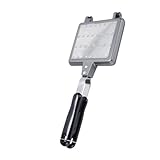 iplusmile Aluminium Waffeleisen Antihaft Waffelbackform für Elektro und Gasherd Waffelpfanne mit Hitzebeständigem Griff und Verschleißfestem Boden für Gleichmäßiges Backen